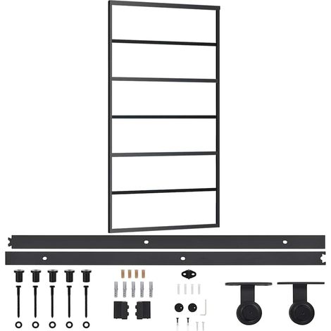 Maison Exclusive - Schiebetür mit Beschlag ESG-Glas & Aluminium 1 (1/5)