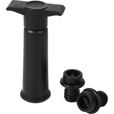 bouteille scellée sous vide avec 2 bouchons de conservation du vin, pompe et bouchon de scellage d'air (1/5)