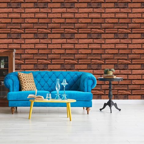 LZBARGON 10 Self-Adhesive Stickers – 3D Brick-Effect Wallpaper for Bathrooms, Kitchens, Living Rooms, and Other Areas (1/5)