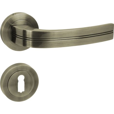 DOMINO Poignée de porte DEKAN-R M3 BB Poignée avec rosace BB pour clé Bronze (1/5)