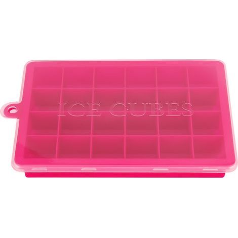 Moule à glaçons carré en silicone à 24 cavités, moule à pudding, ustensile de cuisine (rose rouge) (1/3)