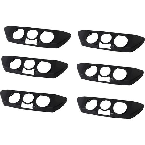 6X Capot de Revêtement D'Habillage de Panneau de Commande de Chauffage à Courant Alternatif de Tableau de Bord Avant Noir de Voiture Adapté pour