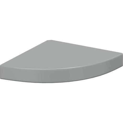 Maison Exclusive - Eck-Schweberegal Hochglanz-Grau 25x25x3,8 cm M (1/5)