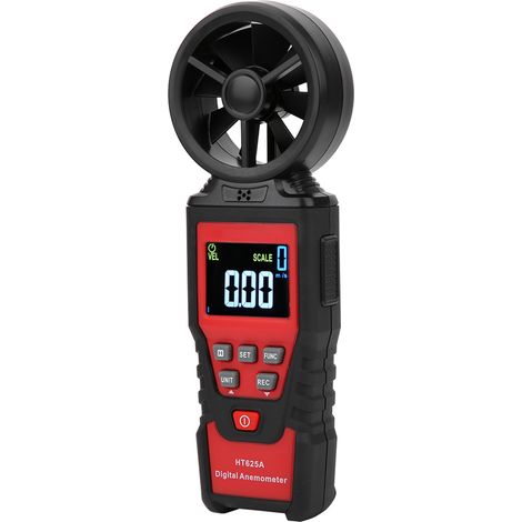 Anémomètre portable HT625B avec écran LCD et port USB, mesure numérique de la vitesse du vent et du volume d'air (1/5)
