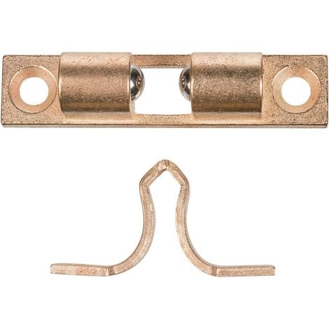 Loqueteau à billes en applique zamak laitonné 55 x 11 mm - OUTILLAGE PROGRESS
