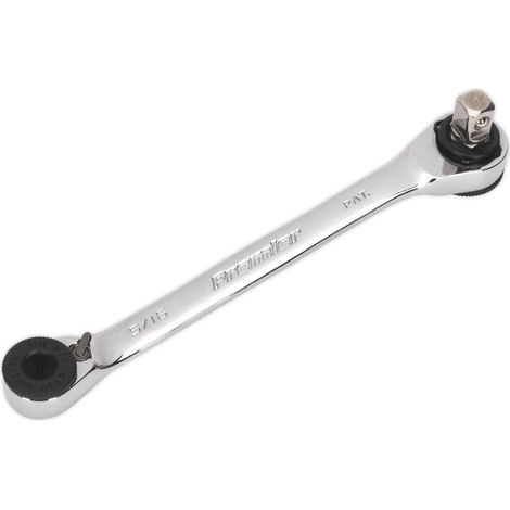Sealey AK6967 Premier Ratchet Spanner 1/4""Hex x 5/16""Hex Drive with 1/4""Sq Drive Adaptor
