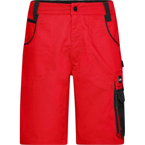 James & Nicholson Workwear Bermuda JN835 Gr. 54 red/black (1/5)