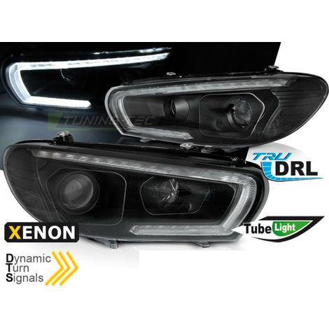 Paire de feux phares Daylight DRL LTI Led VW Scirocco de 08-14 Xenon Noir-37509470 (1/4)