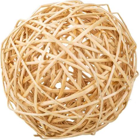 Bola de decoración de mimbre marrón d30 cm (1/3)