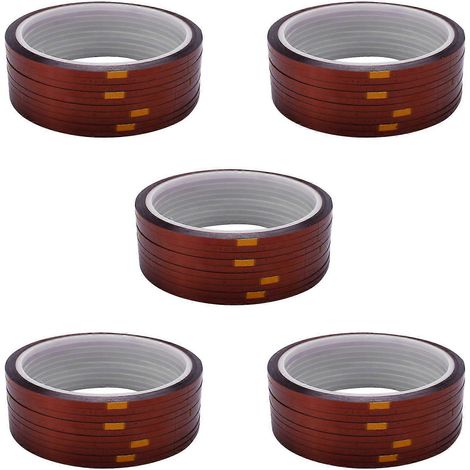 50 Rollen 33 m x 3 mm hitzebeständiges Hitzetemperatur-Klebeband Sublimationsbecherband, braune Farbe (1/4)