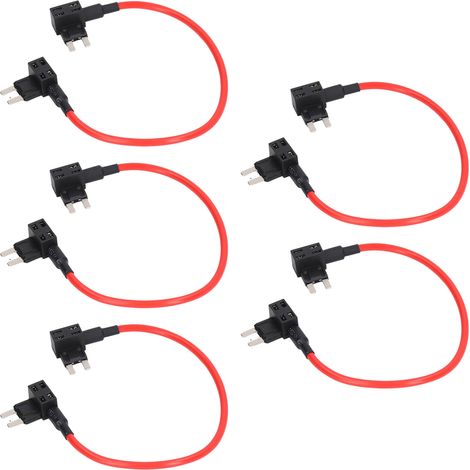 Doppelseitiger Flachsicherungsadapter-Satz für Kfz-Stromkreise, einfache und stabile Installation, 14AWG-Durchmesser. (1/5)