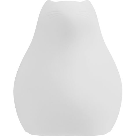 Bouillotte en silicone en forme de chat, mignonne et pratique, idéale pour l'hiver, la maison, les voyages, le bureau et les fêtes (blanche). (1/5)
