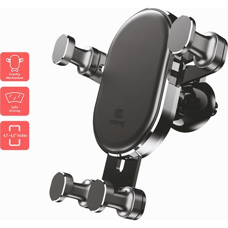 Crong Gravity Auto-Lock Autohalterung - Schwerkraft-Autohalterung für 4,7"-6,5"-Handys (schwarz) (1/5)