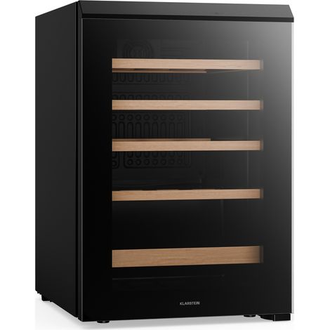 Klarstein Bevora nevera independiente para vino  4 cajones  62 litros  20 botellas  43 cm (1/5)