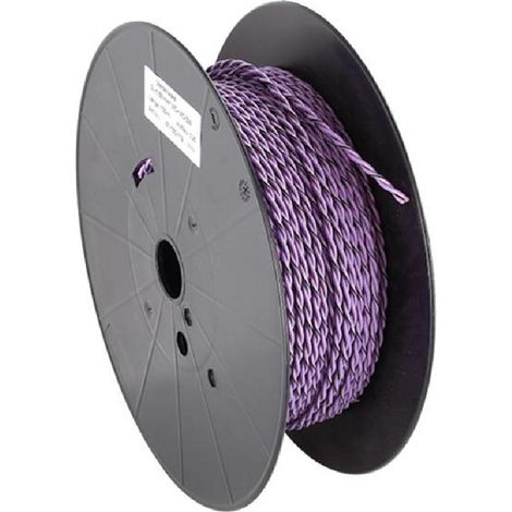 Cable compatible avec enceinte torsade 2x1.50mm2 violet noir 100m