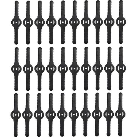 30 pièces lames de tête de coupe-herbe remplacent les accessoires de tonte de longue lame de coupe-herbe électrique pour la pelouse de jardin (1/5)