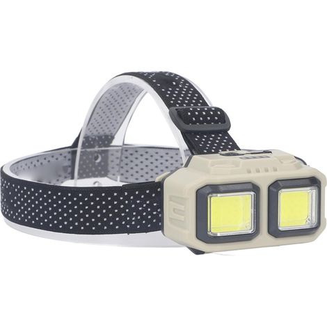 Lampe Frontale LED Super Lumineuse, Légère, Rechargeable, pour Randonnée en Plein Air, Pêche, Angle Réglable, ABS (1/5)