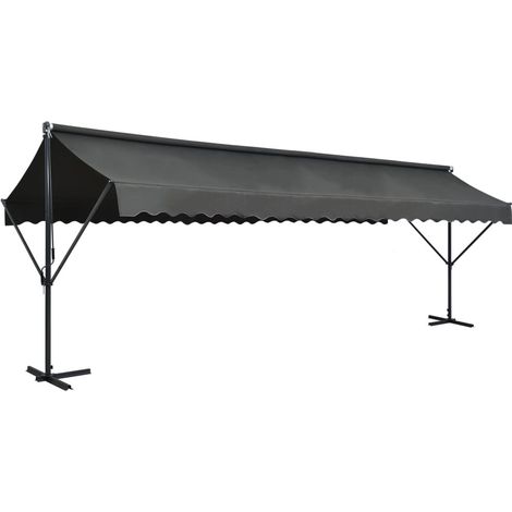 Auvent sur pied 600 x 300 cm Anthracite (1/5)