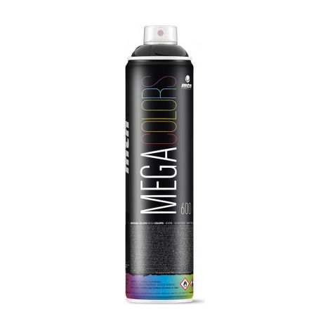Bombe de peinture mega 600ml - Noir - MTN (1/4)
