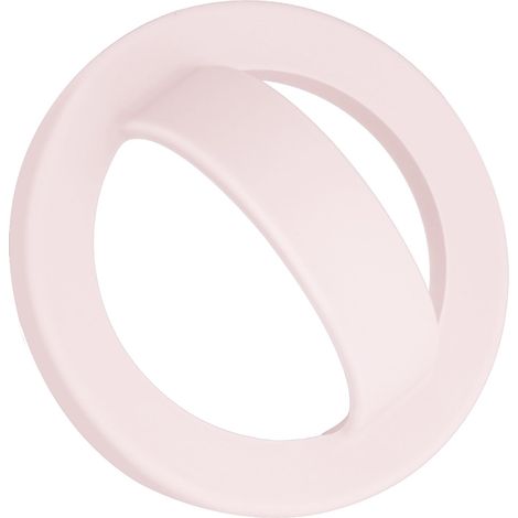 Magnetic silicone ring grip phone case, rotating ring grip, soft and portable, compatible with MagSafe phone cases (light pink). (1/5)