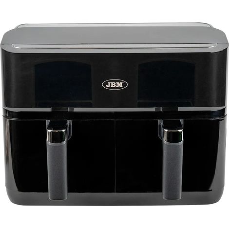 Friteuse air jbm dual digital 9l 8 presets cuisson 2 paniers (1/3)