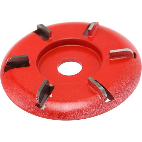 Lot de 6 lames de défonceuse pour bois, ciseaux à bois pour sculpture sur table basse, disques à tronçonner pour meuleuse, outils de rabotage racines (modèle : 6 dents rouges courbées) (1/5)