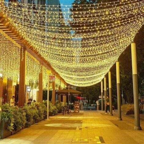 100M 1000 LED (Blanc chaud) Guirlande Lumineuse Carnaval Mariage Extérieur Jardin Intérieur Éclairage