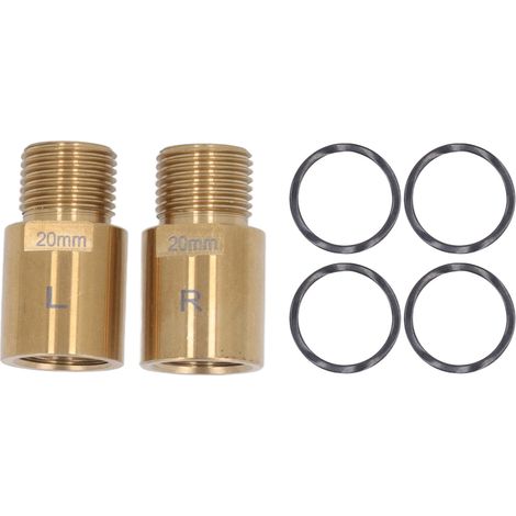 Paar 20 mm lange goldene Stahl-Fahrradpedalverlängerungen, für Pedale mit 9/16"-Gewinde (1/5)