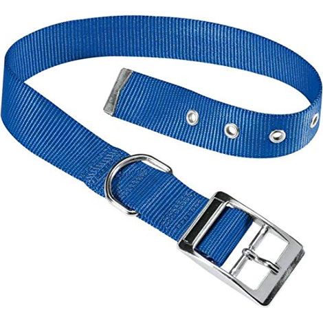 Ferplast CLUB CF Collare in nylon con fibbia di chiusura in metallo - in vari colori e misure. Variante CF25/53 - Misure: A: 45-53 cm B: 25 mm - Blu (1/4)