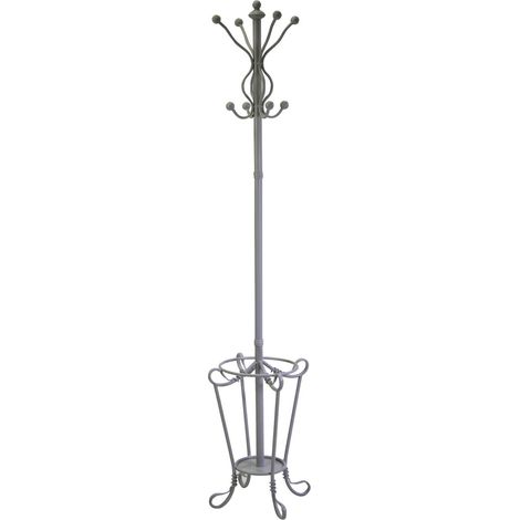 Appendiabiti a Stelo Ø40xh180 cm in Metallo Grigio