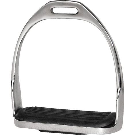 Staffe in ferro nichelato complete di pedane in gomma 12 CM