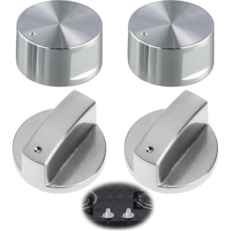 Pièces et accessoires pour tables de cuisson,Ensemble de 4 boutons de commande pour cuisinière à gaz (6 mm) (1/5)