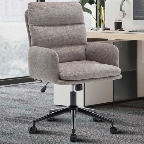 Chaise de bureau Aimé - 64x68x88cm - réglable - gris (1/5)
