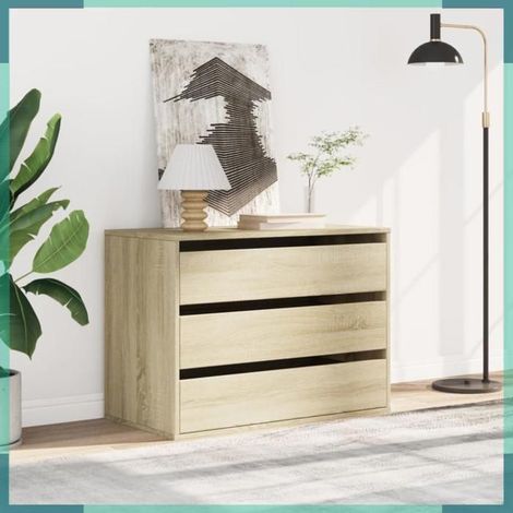 852854 Commode d'angle chêne sonoma 80x41x58 cm bois d'ingénierie (1/5)