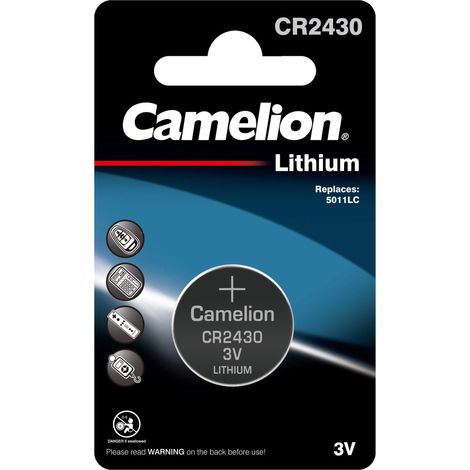 Camelion 13001430 Pile Bouton Lithium CR2430 3 V Multicolore