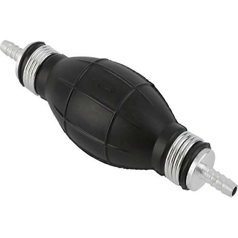 Pompe d'amorçage Tech Fuel pour voiture, moto et bateau - 12 m, caoutchouc NBR noir et argent, aluminium, compatible Peugeot et autres. (1/2)