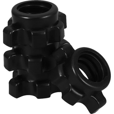 Écrous noirs pour barre d'haltères, lot de 4, accessoires pour équipement de fitness en PE (1/5)