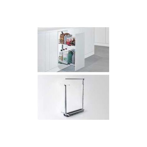 Höhenverstellbarer Tragrahmen Dispensa Junior Slim, 640 - 728, silber (1/3)