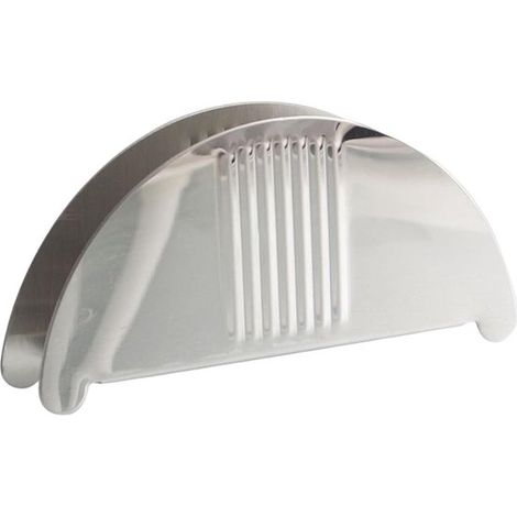 Soporte vertical semicircular de acero inoxidable para toallas de papel, ideal para encimeras, mesas de comedor y mesas de picnic - Plateado (1/5)