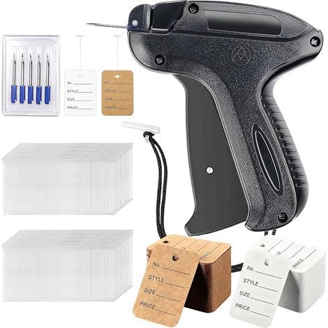 Label Gun Label Gun for Clothing, Textile Label Gun with Price Labels Thread Replacement Needles for Clothing, Socks, Hats
