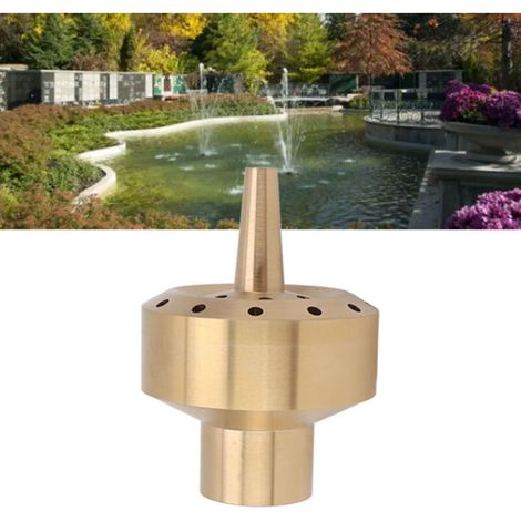 Buse de fontaine G2in en cuivre, sprinkler colonne 3 jets paraboliques avec connecteur interne pour bassin jardin, parc, hotel (1/5)