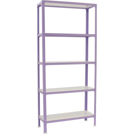 Simonrack CLICK WOOD MINI étagère légère violet blanc 5 niveaux (1/5)