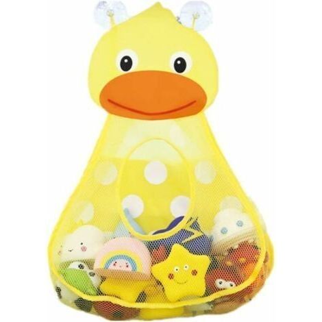 Bathroom Baby Bathtub Game Toy Storage Bag Net Bath Hanging Quick-Drying Grid Toy Storage (Yellow) (1/5)