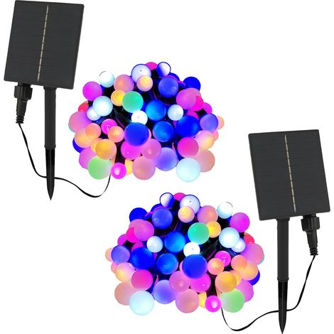 Set Mit 2 Solar Lichterketten BILLY 200led
