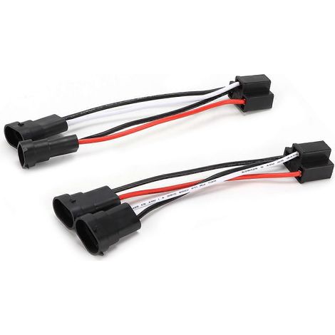 2 adaptateurs de faisceau de conversion H4 9003 vers H11 pour phares antibrouillard de voiture 12V-24V (1/4)