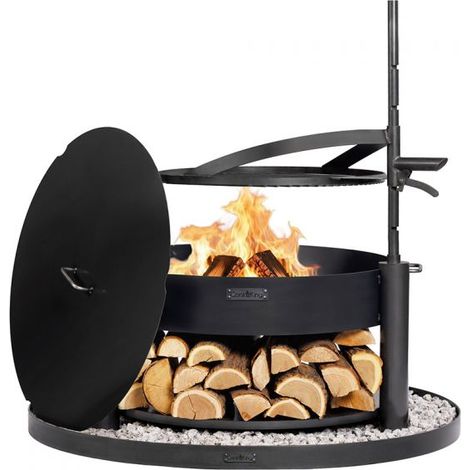 Braséro MONTANA X 80cm grille réglable hauteur CookKing PACK-111000-1