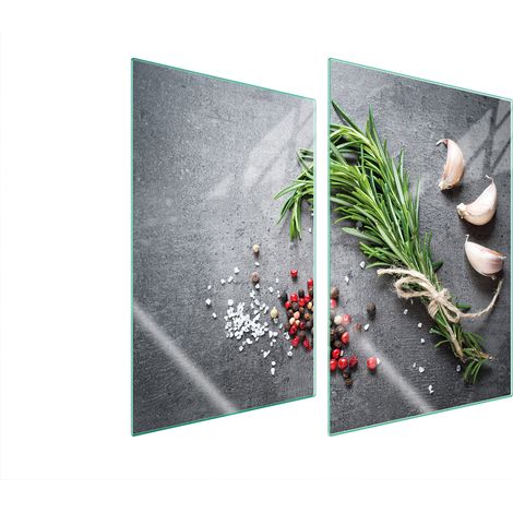 PIASTRA PROTETTIVA IN VETRO PER CUCINA 2x35x52 SPEZIE (1/5)