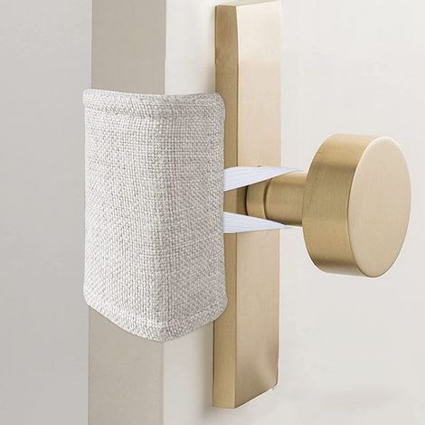 Cachette Anti-Nuisance Sans Trou pour Porte - 3 Cachettes en Lin et Coton Réduisant le Bruit de Fermeture pour Dortoirs et Bibliothèques (1/5)