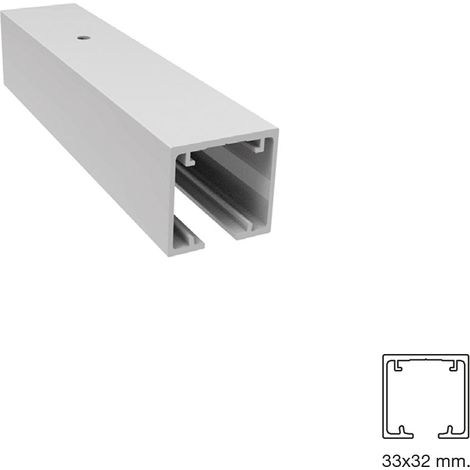 Guia STAR Alu. Anodizado Plata Mate 2Mts (1/4)