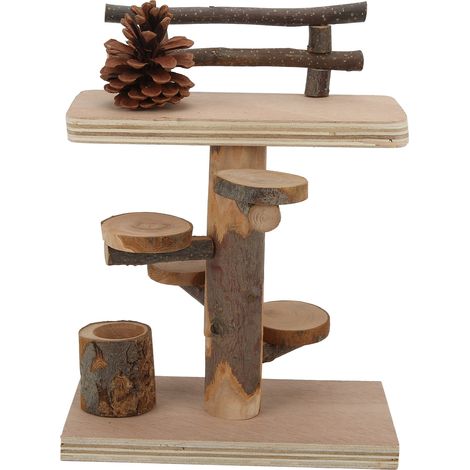 Plate-forme d'escalade pour Hamster, jouets, ensemble d'activités de jeu en bois pour souris et petits animaux (1/5)